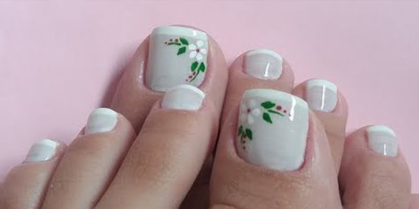 unhas decoradas nos pés 2025