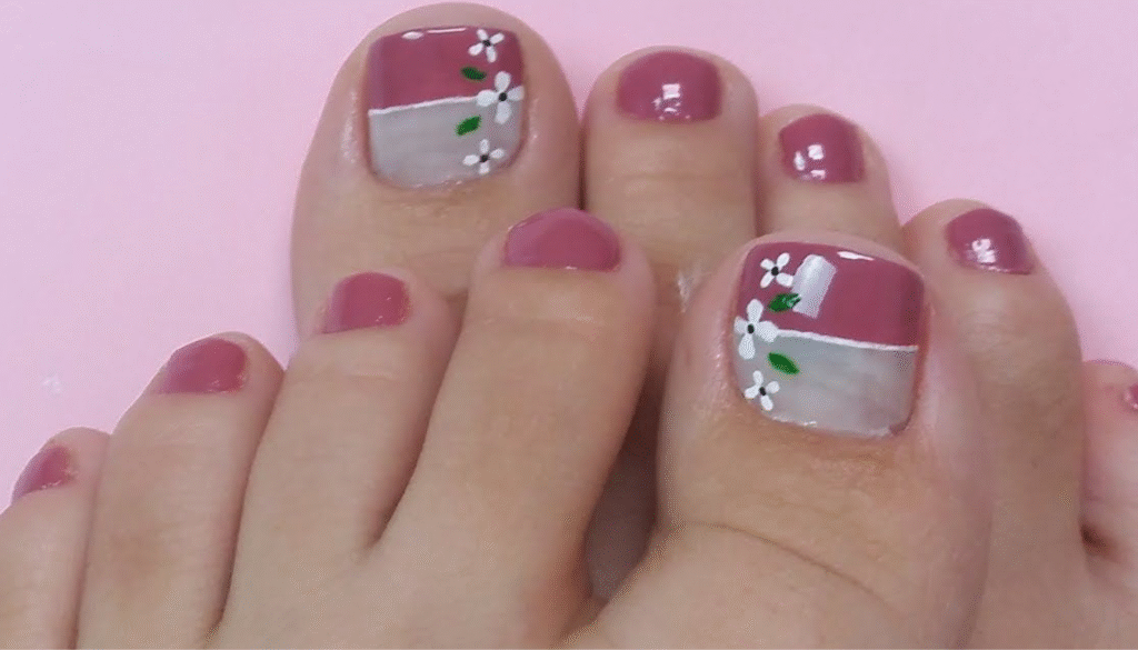 unhas decoradas do pé