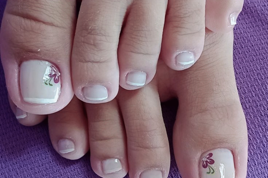 unhas dos pés decoradas simples
