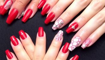 Como Fazer Unhas Decoradas Vermelhas Delicadas