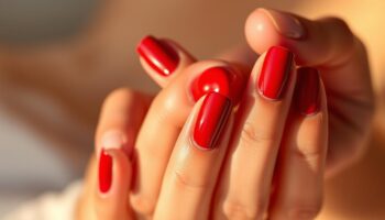 Minhas Unhas Decoradas Vermelhas Perfeitas