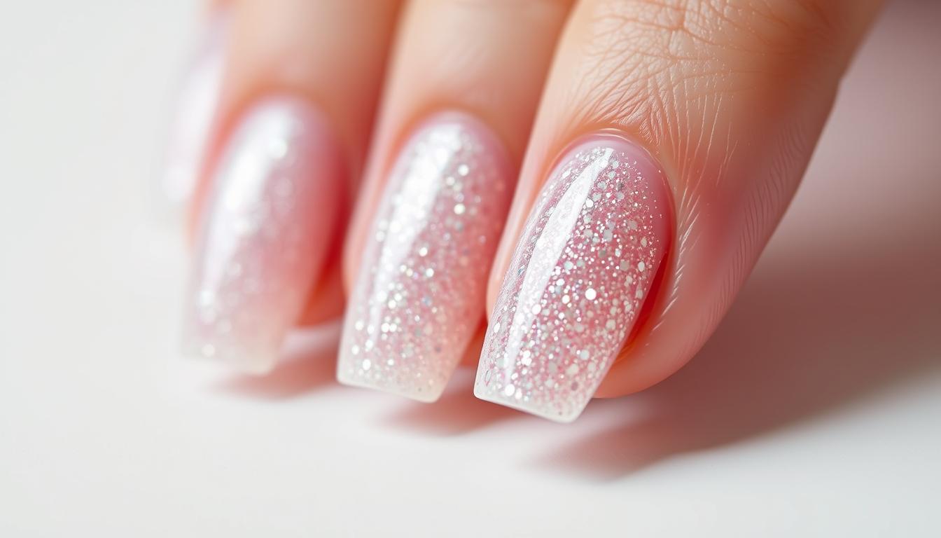unhas de gel decoradas com glitter